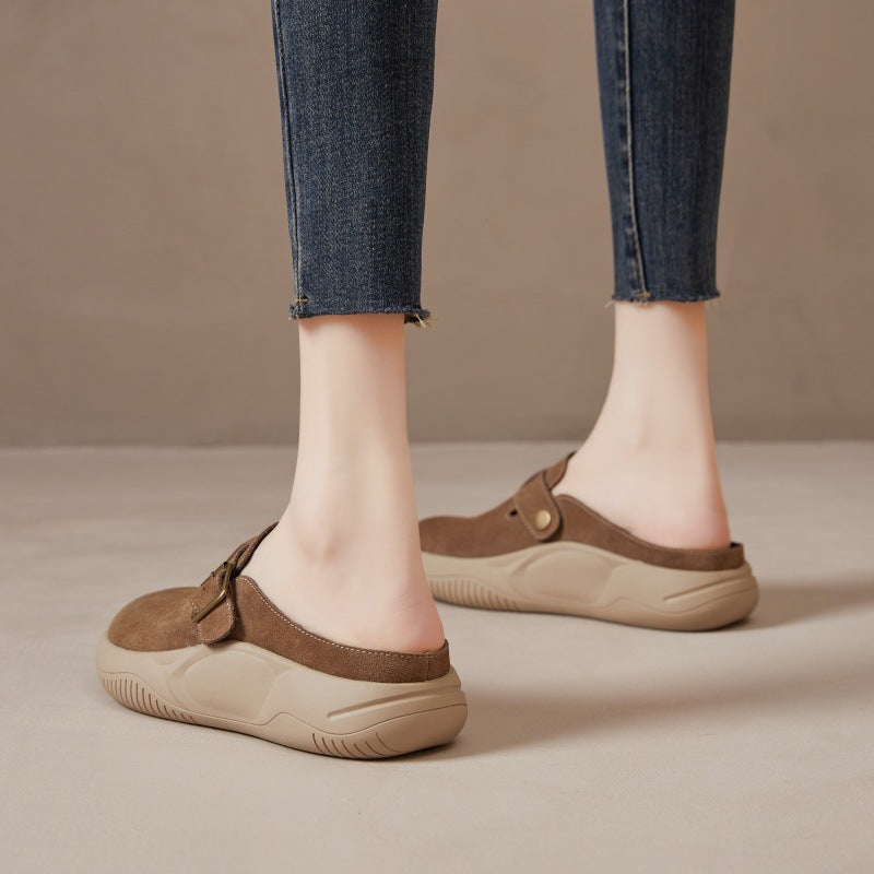 Women's Authentic Toe Box Half Outer Wear Sandals