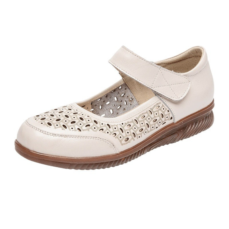 Women's Breathable Closed Toe Hole Genuine Soft Bottom Sandals