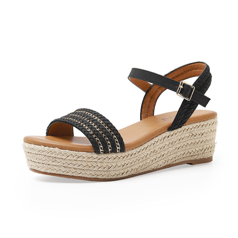 Summer Strap Chain Decorative Platform Fashion Sandals