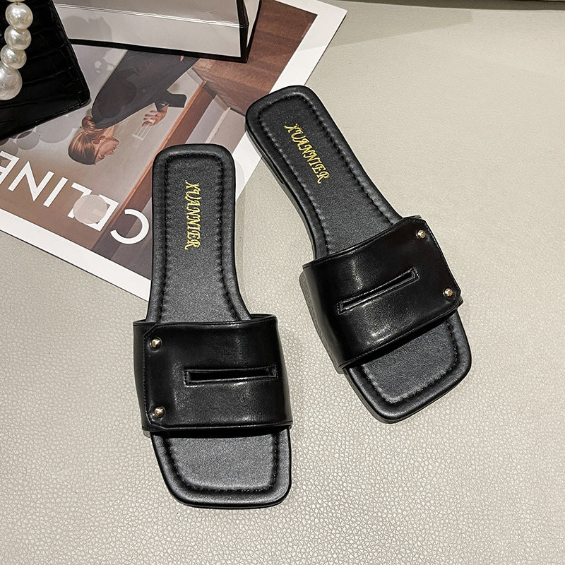 Women's Plus Size For Summer Wear Flat Flip-flops Sandals