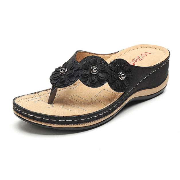 Lightweight Flowers Clip Toe Sandals