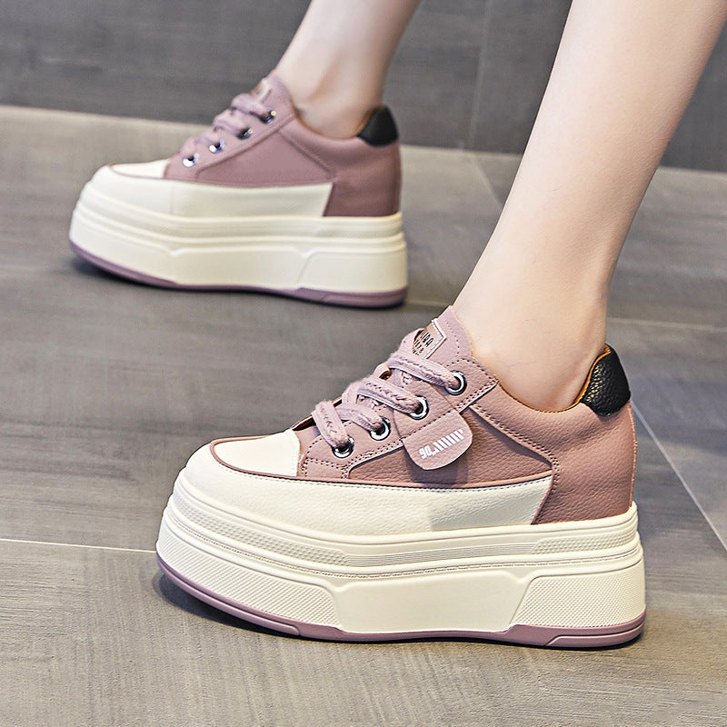Women's Genuine Elevator White Autumn Sports Versatile Sandals