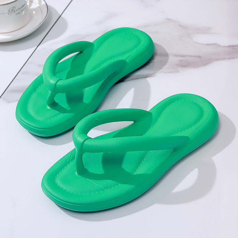 Women's Fashion Outdoor Beach Solid Color Flat Sandals