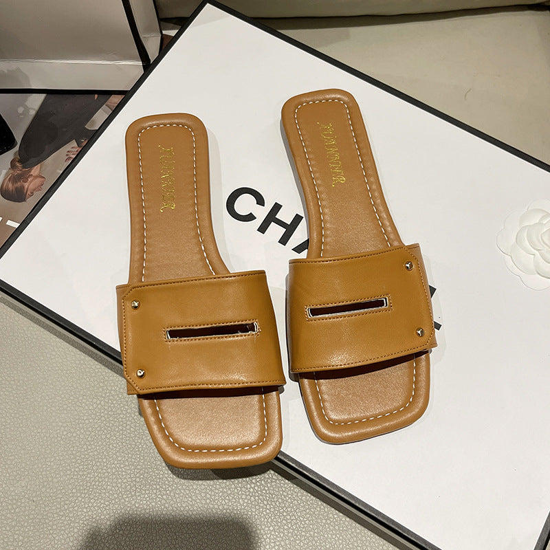 Women's Plus Size For Summer Wear Flat Flip-flops Sandals