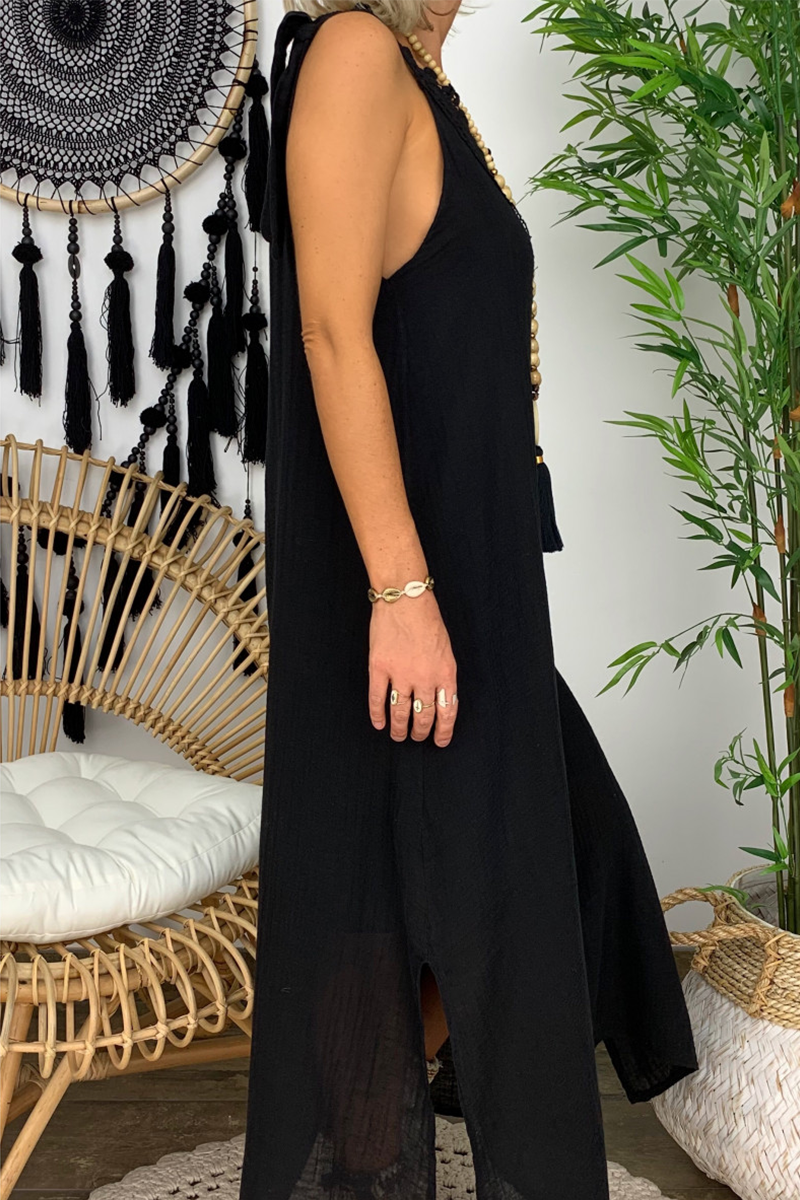 Casual Solid Lace Patchwork A Line Dresses