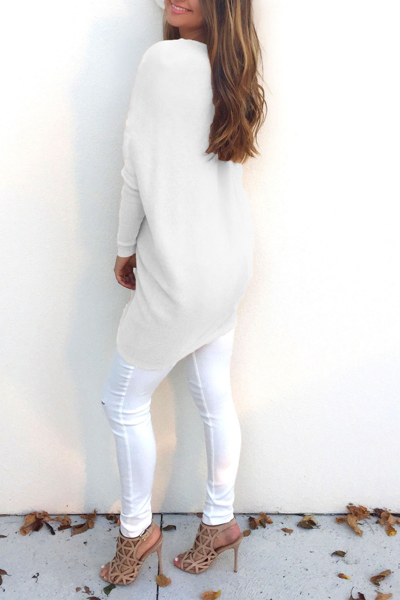 Casual Solid Split Joint V Neck Tops(9 colors)