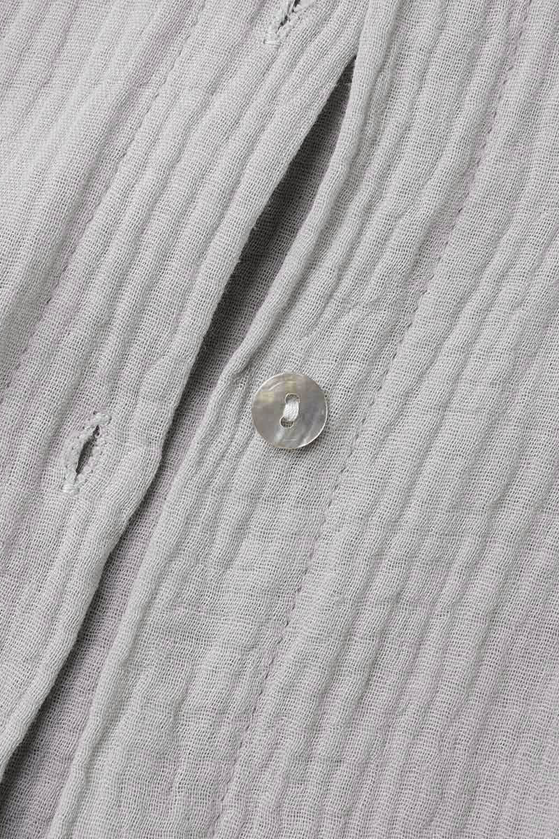 Solid Lace Up Button Ruffle Dresses(5 Colors)