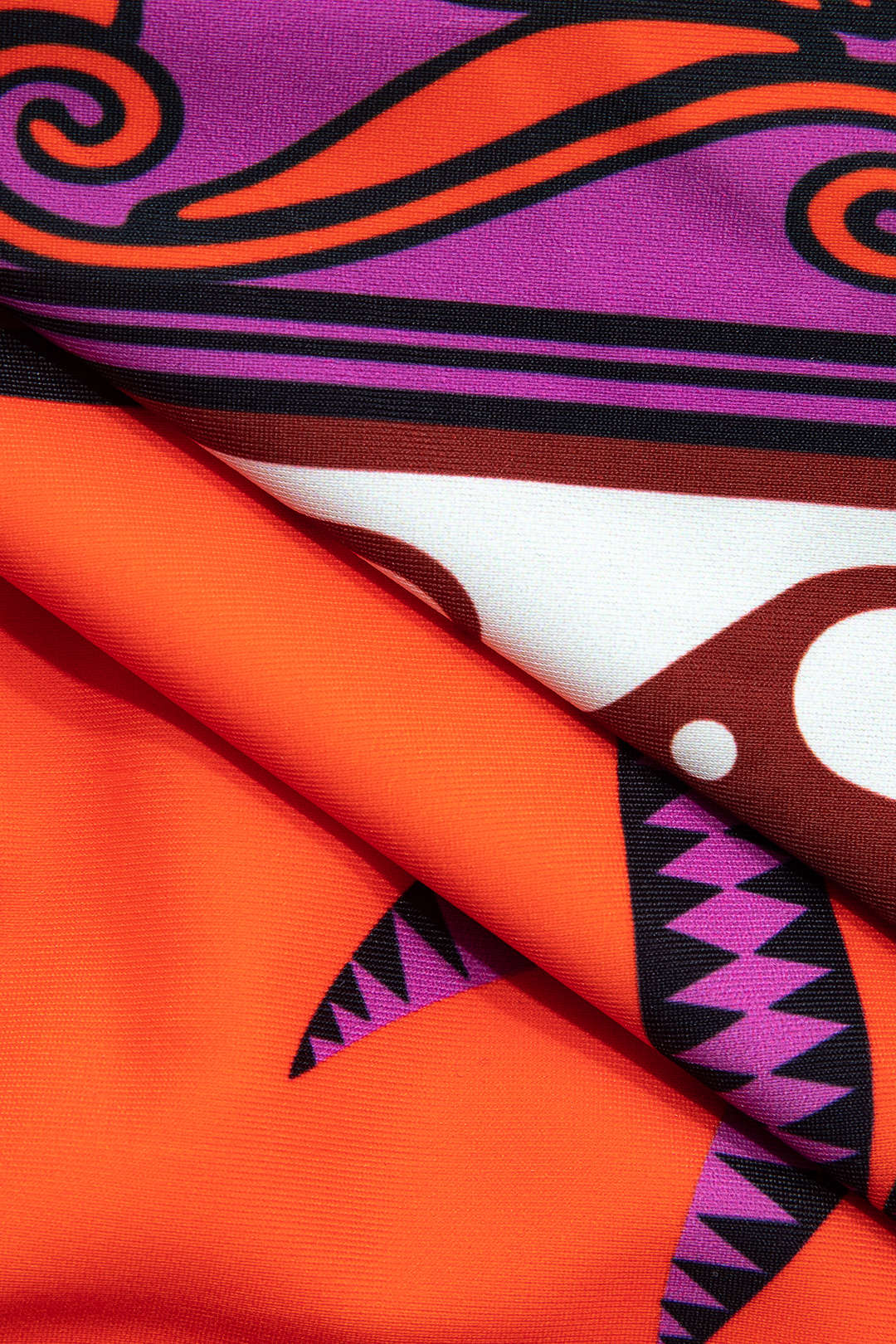 Tropical Print Chiffon Ruched Cut Out Tie Up Tummy Control One-Piece Swimsuit