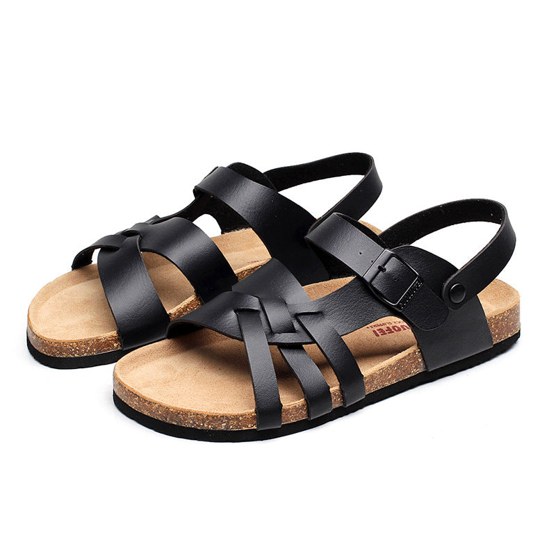 Men's Two-way Summer Large Size Flat Bottom Sandals