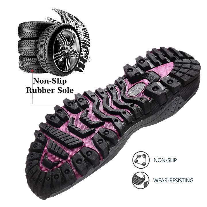 Men's and women's winter thermal velvet velcro buckle trendy joker hiking sneakers
