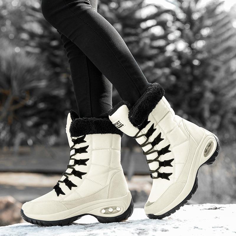 Winter Women Boots Warm Mid-Calf Snow Boots
