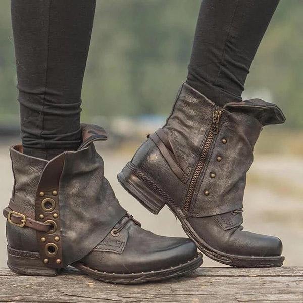 Women's Low-Profile Retro Cuffed Boots
