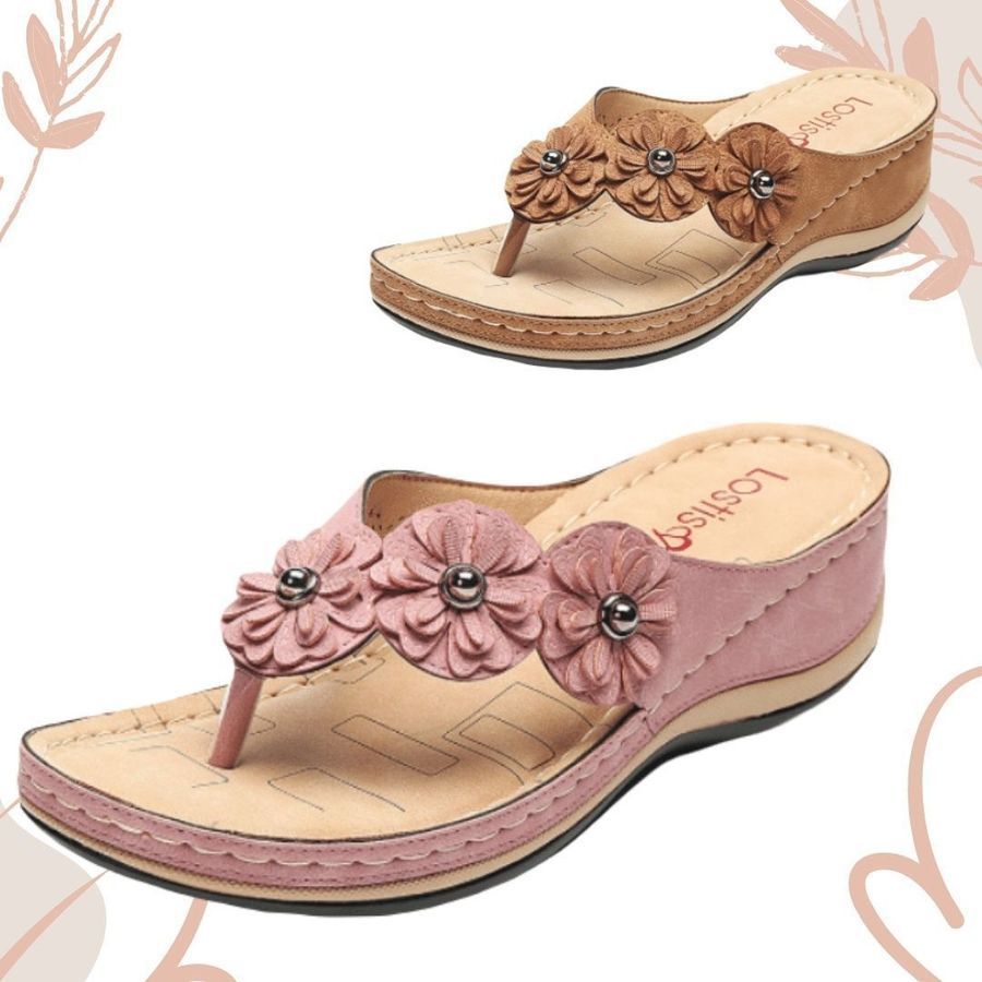 Lightweight Flowers Clip Toe Sandals