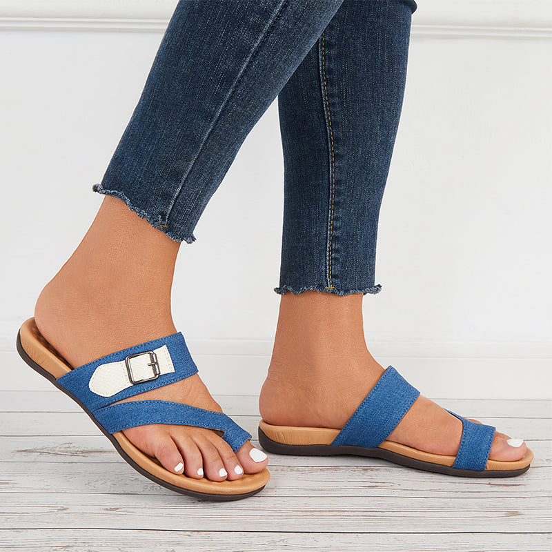 Flip Flop Slippers Open Toe Non-Slip Slides Flat Sandals