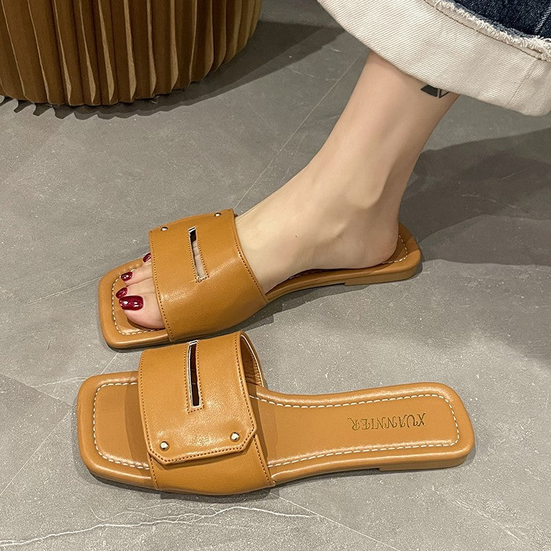 Women's Plus Size For Summer Wear Flat Flip-flops Sandals