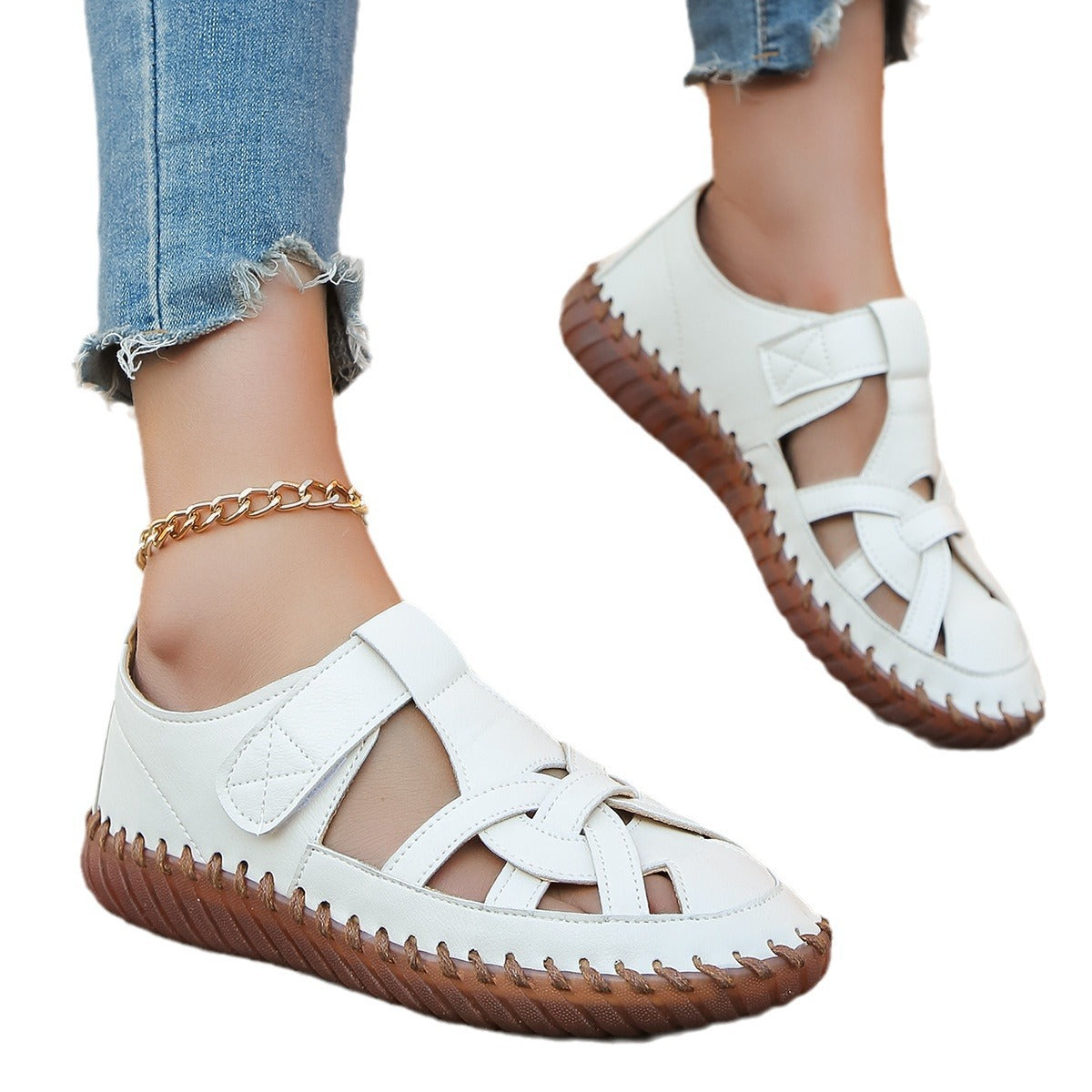 Women's Style Soft Sole Lightweight Mom Handmade Sandals