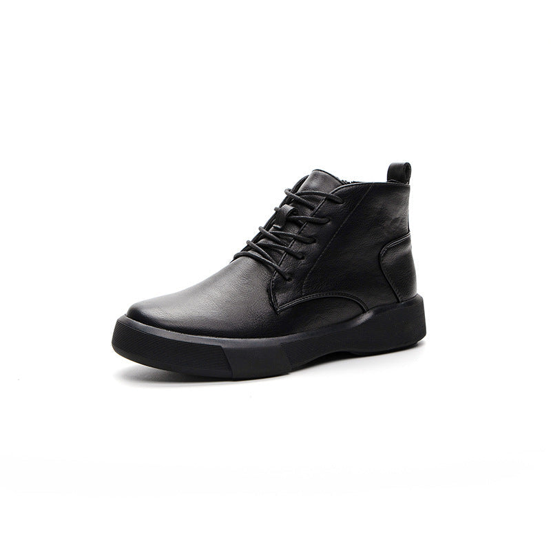 Women Arch Spupport Leather Ankle Boots Warm Femme Short Boots Waterproof Shoes
