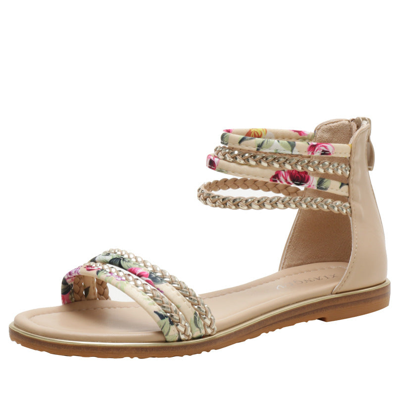Women's Flat Roman Style Fashion Holiday Travel Sandals