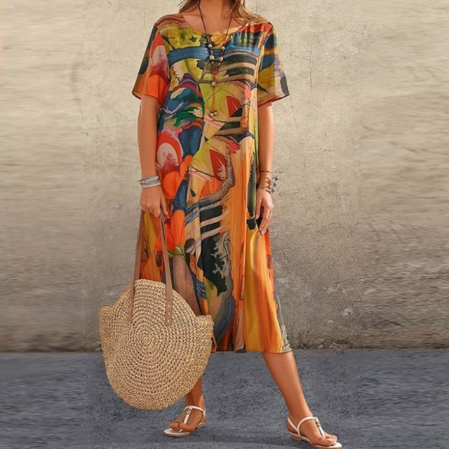 Abigailâ„?- Comfy Printed Dress