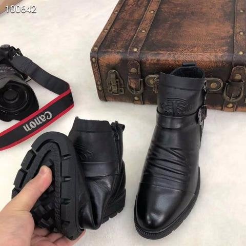 Italian Hand-embossed Zipper Boots