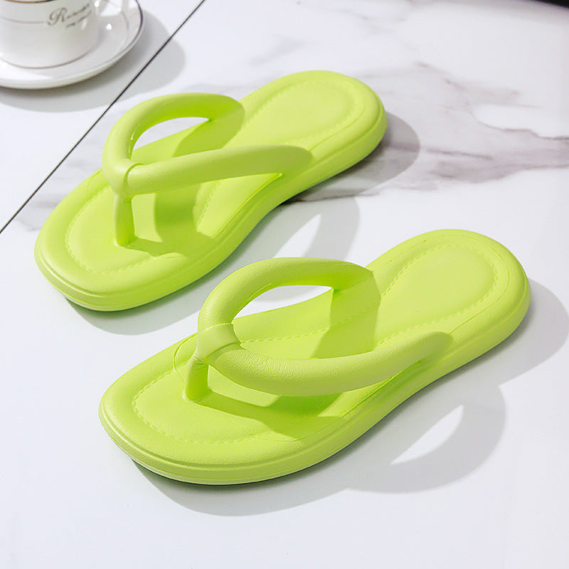 Women's Fashion Outdoor Beach Solid Color Flat Sandals