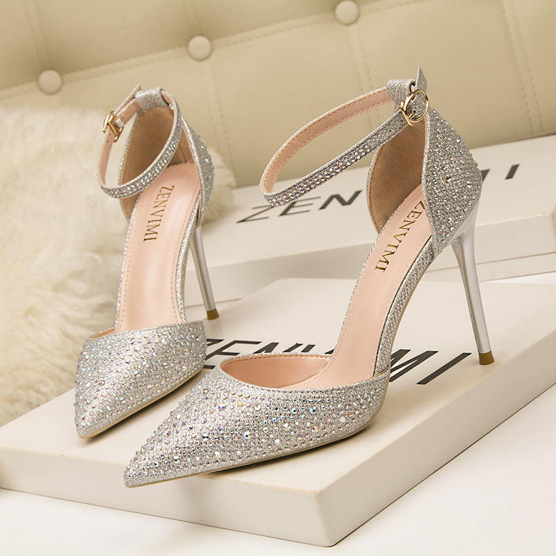 Women's Korean Style High Stiletto Shallow Mouth Sandals