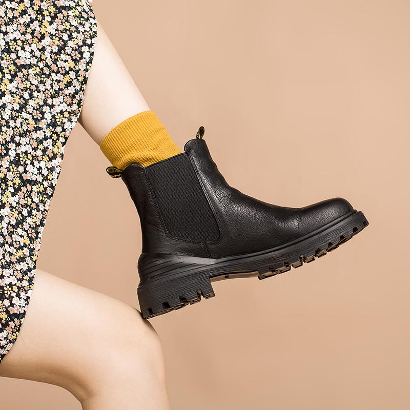 Leather Chelsea Boots Handmade Designer Ankle Boots Black/Coffee