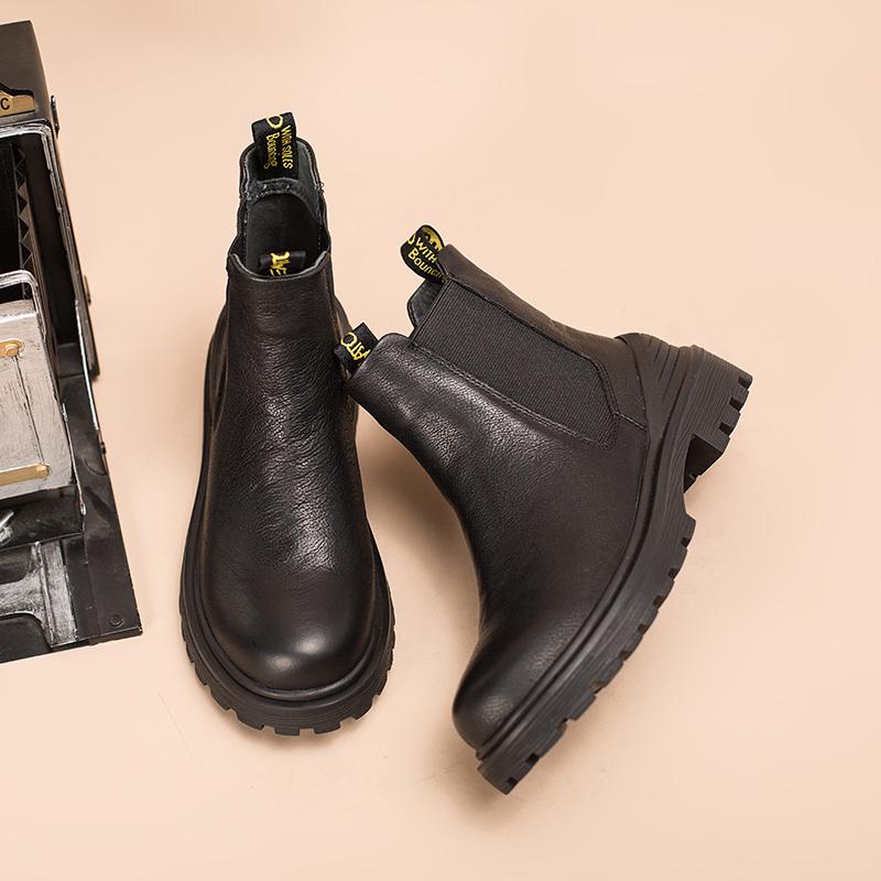 Leather Chelsea Boots Handmade Designer Ankle Boots Black/Coffee