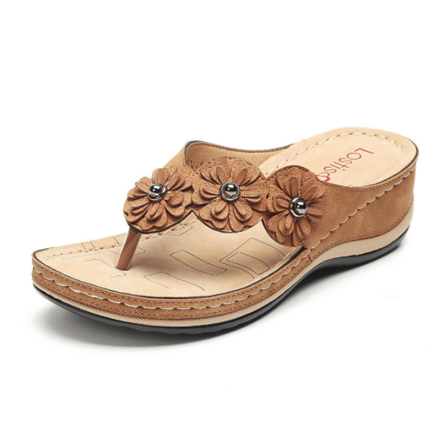 Lightweight Flowers Clip Toe Sandals