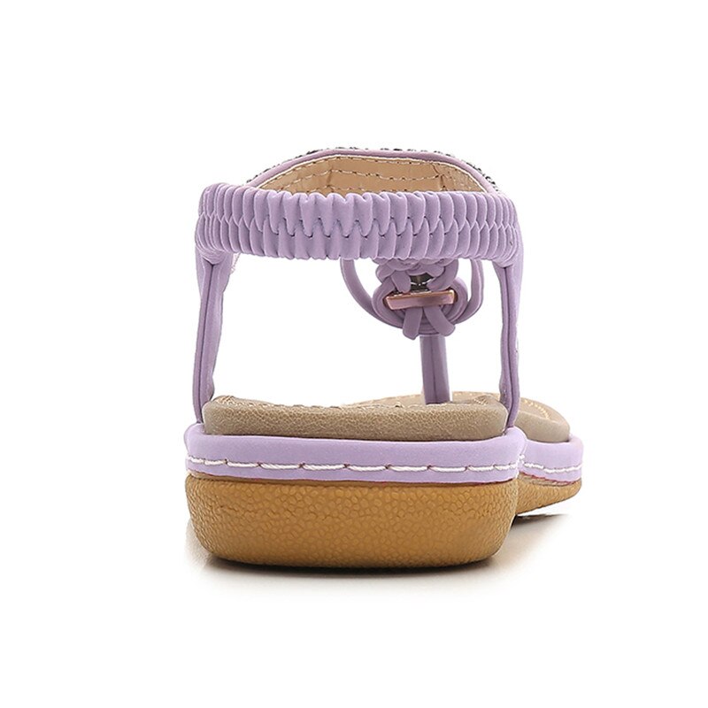 Summer Flat Heels Sandals Women Pearl Bohemia Sandals