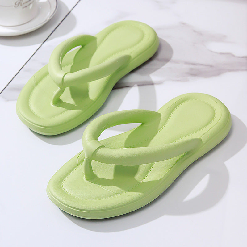 Women's Fashion Outdoor Beach Solid Color Flat Sandals