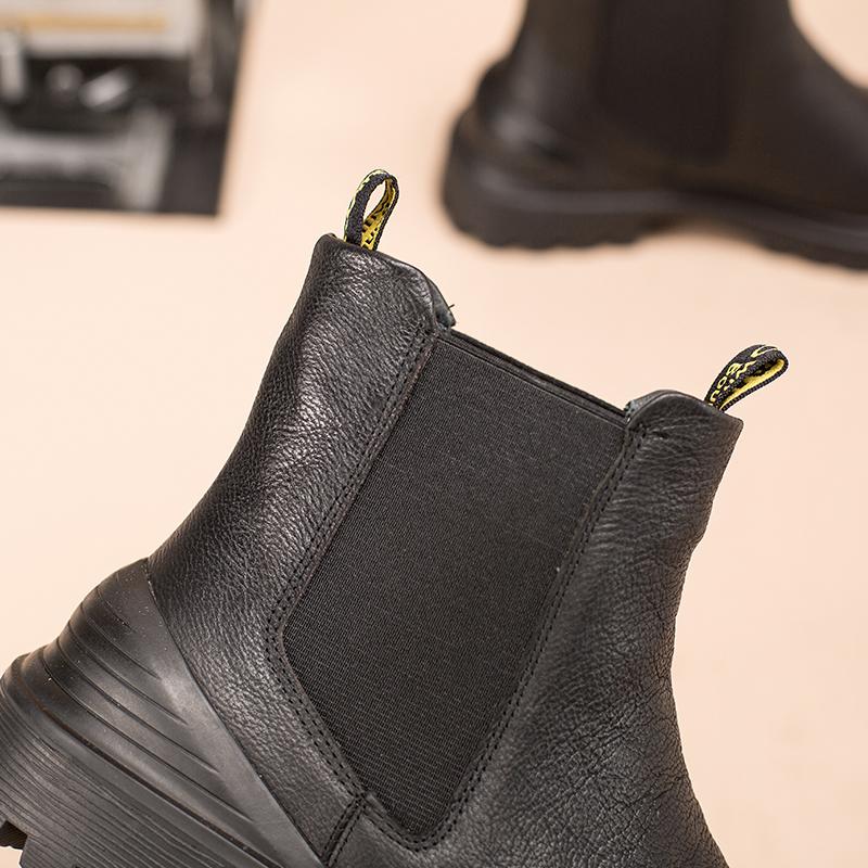 Leather Chelsea Boots Handmade Designer Ankle Boots Black/Coffee
