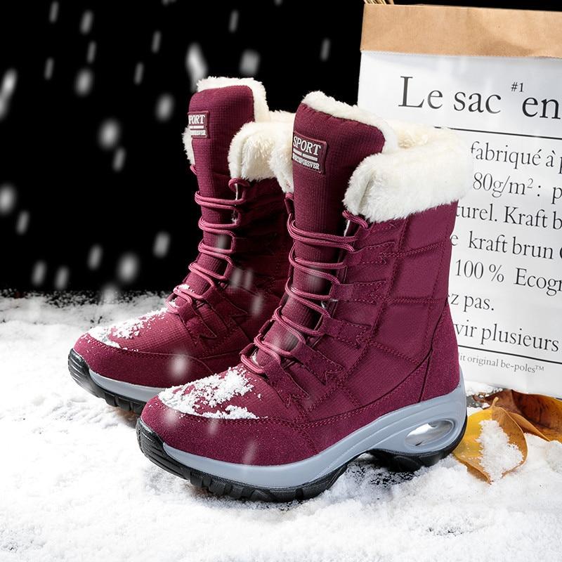 Winter Women Boots Warm Mid-Calf Snow Boots