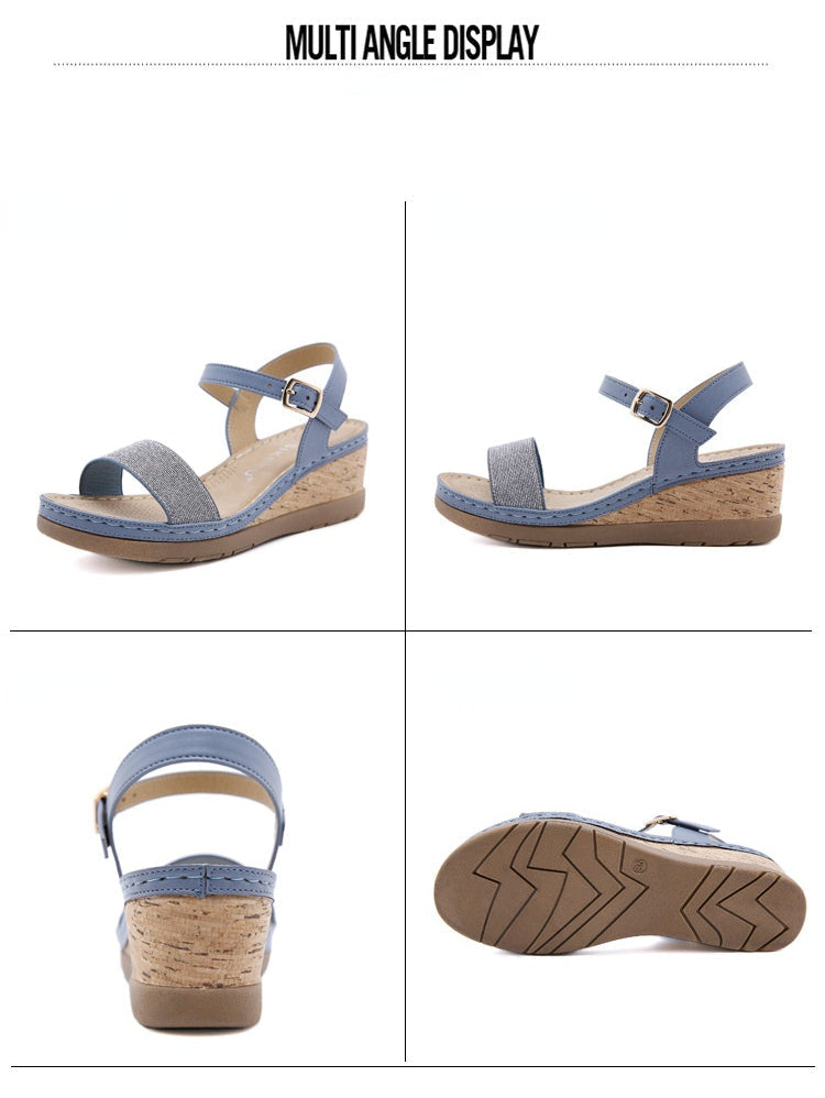 Wedge Slip-On Comfort Sandals