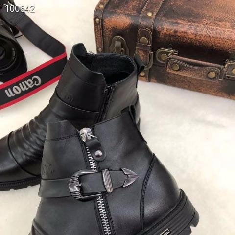 Italian Hand-embossed Zipper Boots