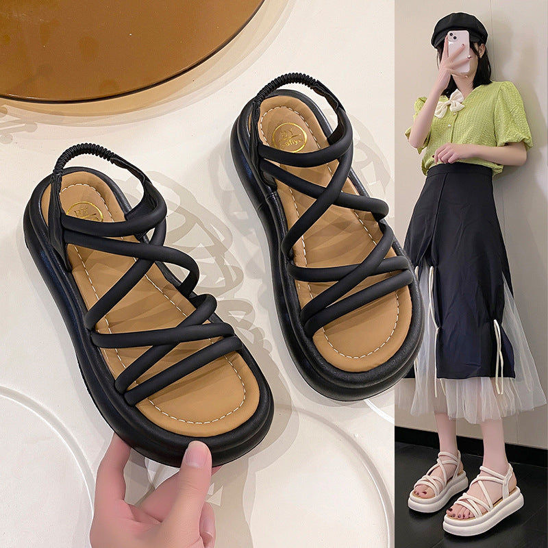 Women's Summer Thin Strap Flat Beach Comfortable Sandals