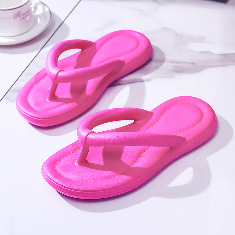 Women's Fashion Outdoor Beach Solid Color Flat Sandals