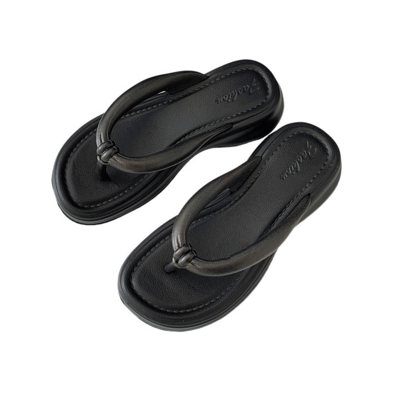 Women's Summer Thick-soled Two-color Matching Flip-flops Comfortable Sandals