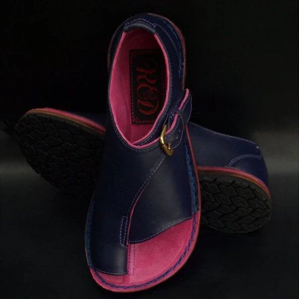 Women Casual Flat Heel Sandals Buckle Strap Open Toe Shoes