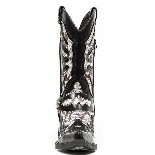 Men's Leather Snake Cowboy Boots