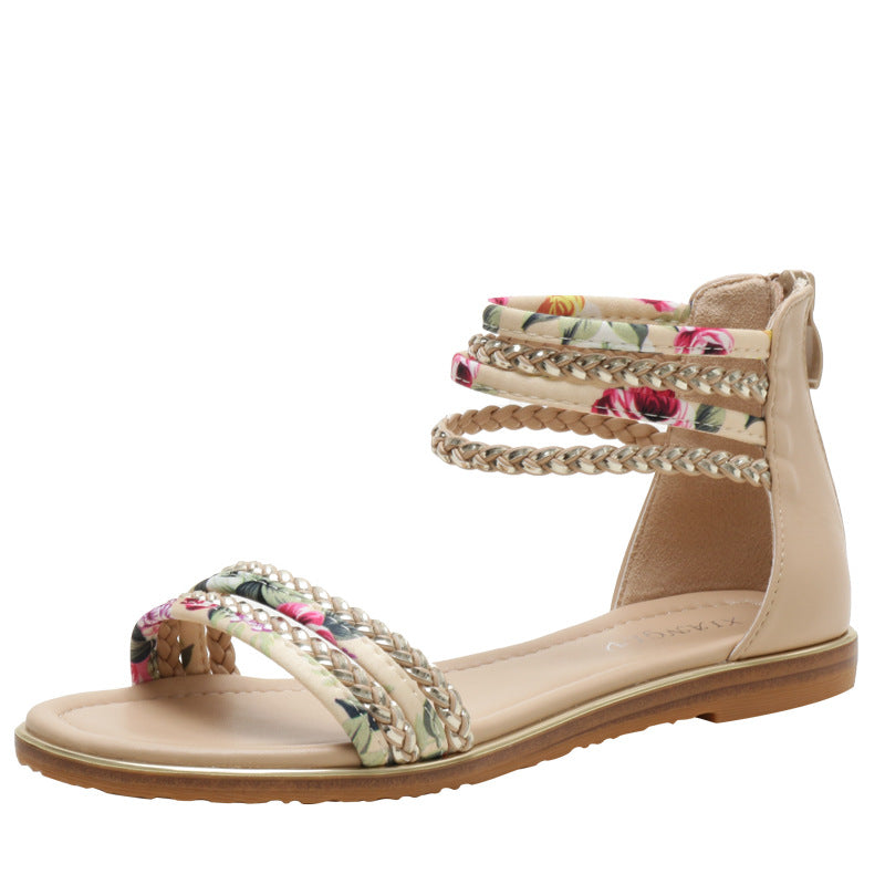 Women's Flat Roman Style Fashion Holiday Travel Sandals