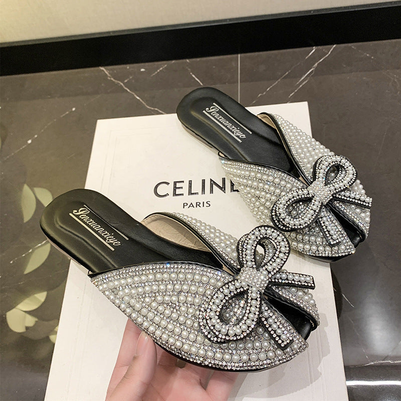 Women's Peep Toe Half For Summer Bowknot Sandals