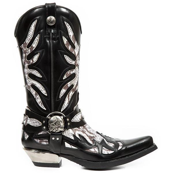 Men's Leather Snake Cowboy Boots