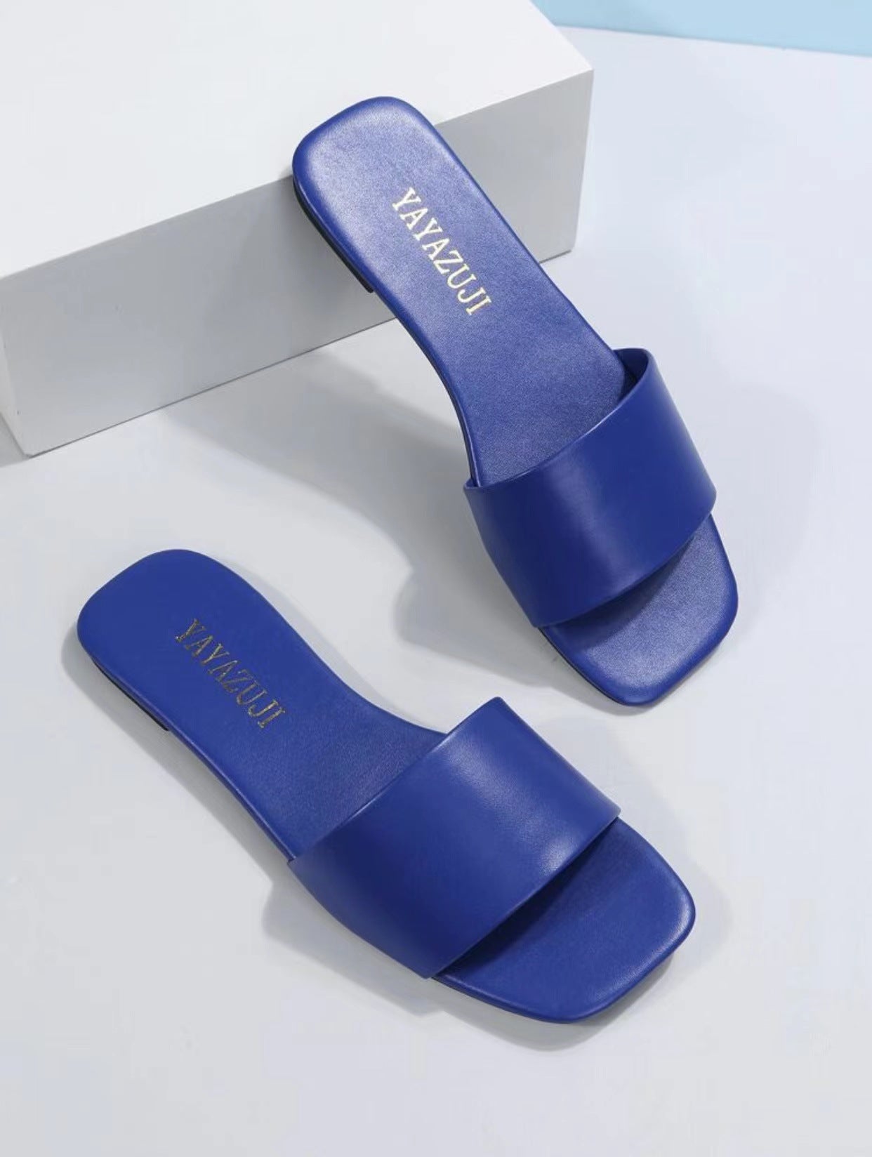 Women's Summer Plus Size Square Toe Flat Bottom Sandals