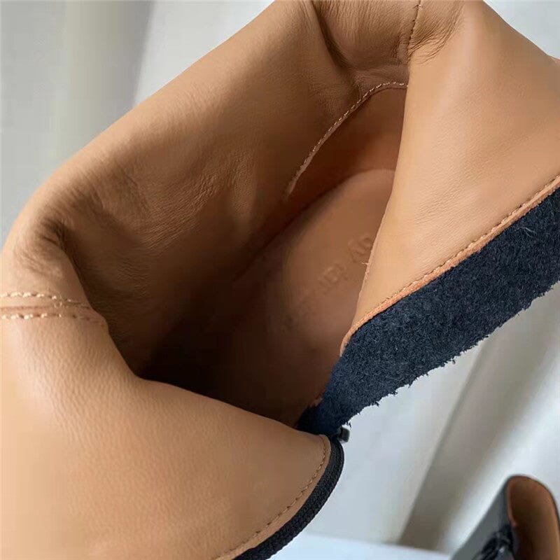 Classic Slimming Boots Elegant Glove-Like Ankle Boots Kitty Heel Side Zipper Boots