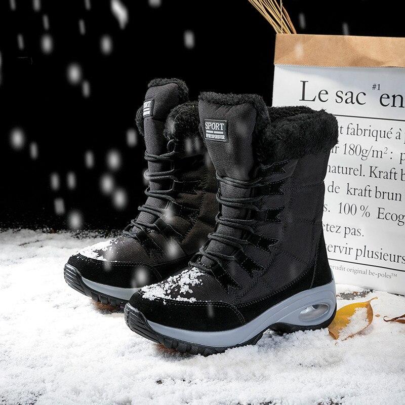 Winter Women Boots Warm Mid-Calf Snow Boots