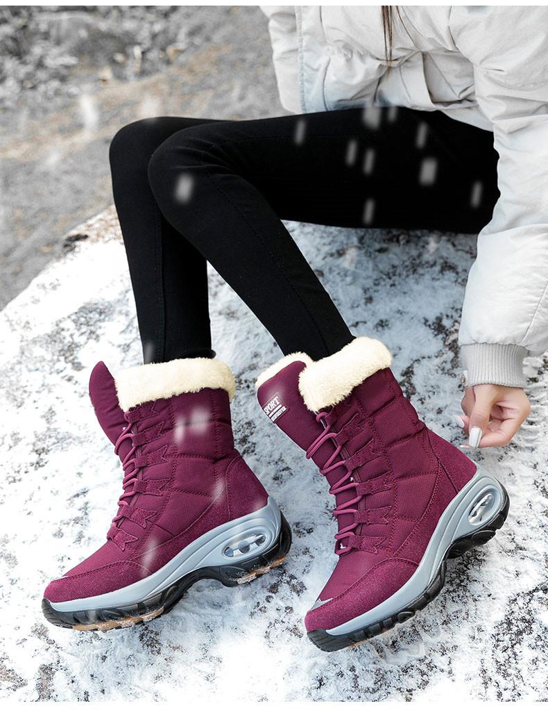 Winter Women Boots Warm Mid-Calf Snow Boots