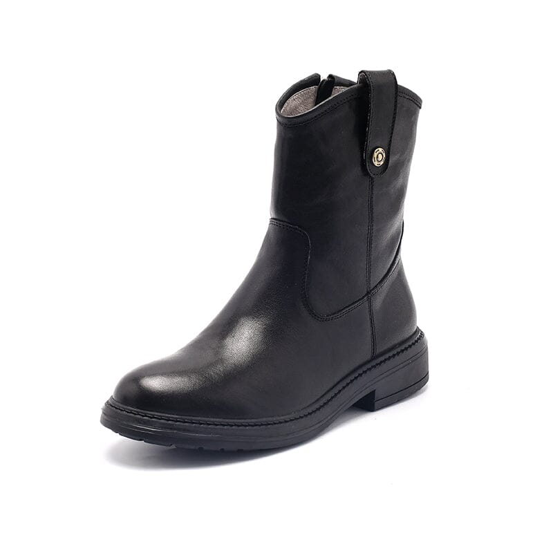 Cowgirl Boots Handmade Genuine Leather Ankle Boots in Black/Brown/Coffee