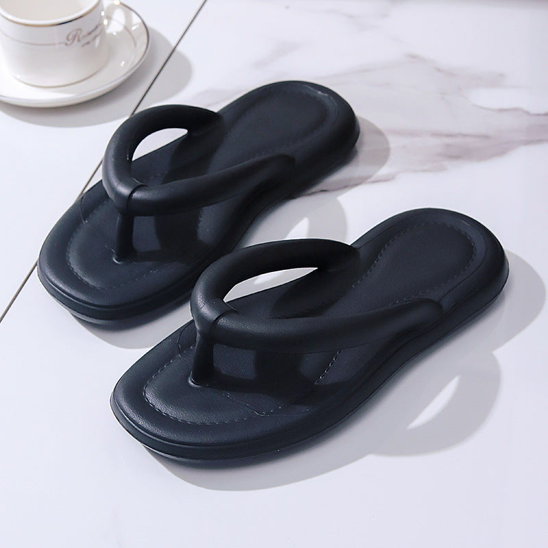 Women's Fashion Outdoor Beach Solid Color Flat Sandals
