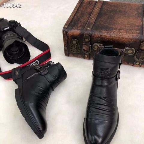 Italian Hand-embossed Zipper Boots